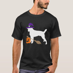 Camiseta Jack Russell Witch Hat Halloween Dog Costume