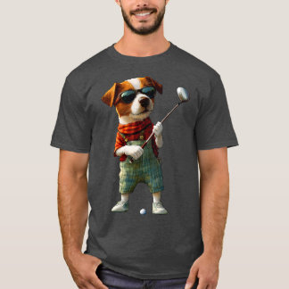 Camiseta Jack Russells Jogador de Golfe / Golf Jack Russell