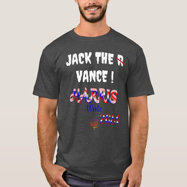 Camiseta JACK THE VANCE KAMALA HARRIS W 2024 T-Shirt (Frente)