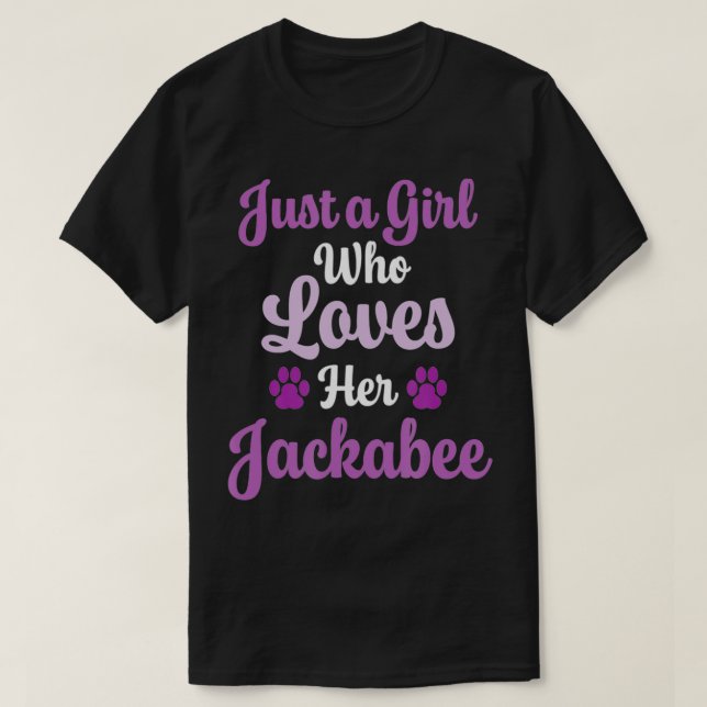 Camiseta Jackabee Gift para as mulheres que amam seu Jackab (Frente do Design)