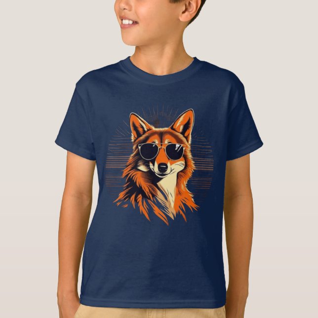 Camiseta Jackal com óculos de sol nas ideias de presentes d (Frente)