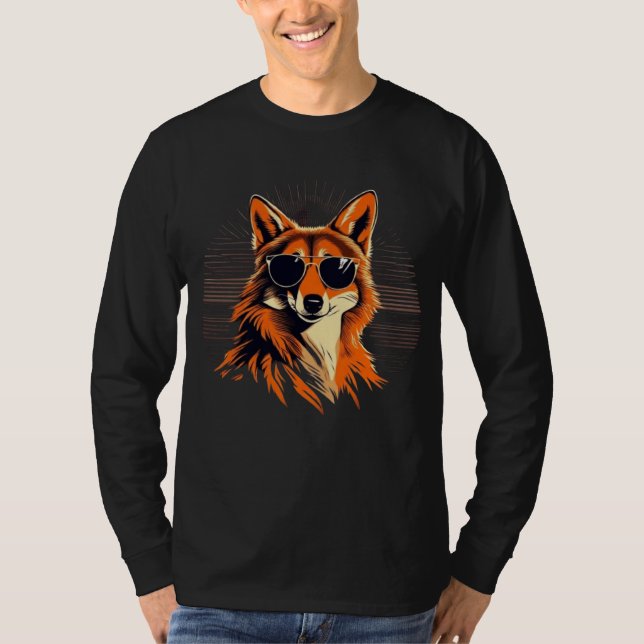 Camiseta Jackal com óculos de sol nas ideias de presentes d (Frente)