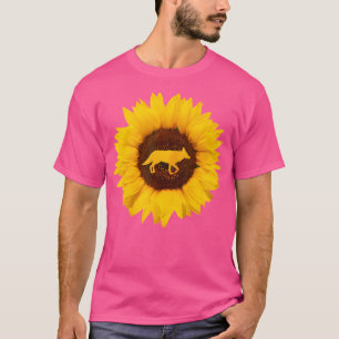Camiseta Jackal Para Homens Coyote Wolf Animal Sunflower