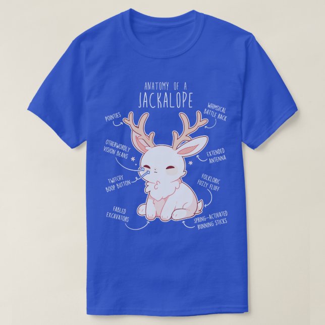 Camiseta Jackalope Anatomia (Frente do Design)
