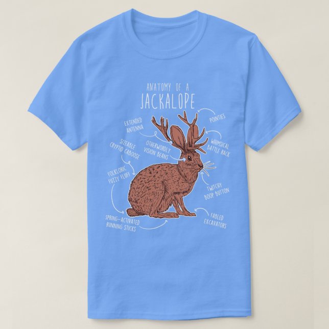 Camiseta Jackalope Anatomia 2 (Frente do Design)