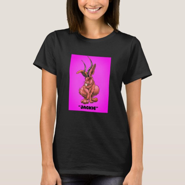 Camiseta Jackalope "Jackie" Cryptid T-Shirt (Frente)