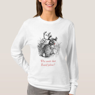 Camiseta Jackalope, quem precisa do Rudolf? Com Capuz