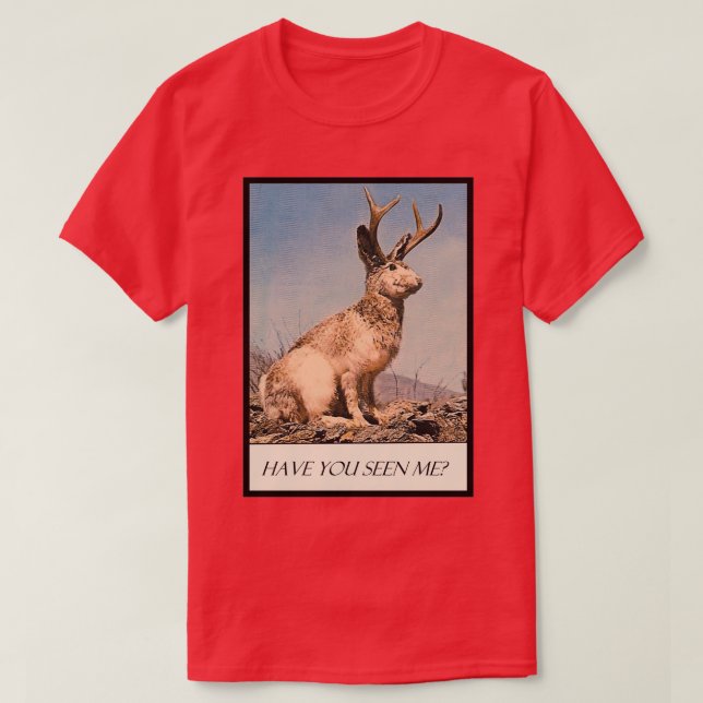 Camiseta Jackalope, Você Me Viu? (Frente do Design)