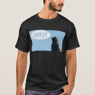 Camiseta Jackdaw (Corvus monedula) diz chirp.