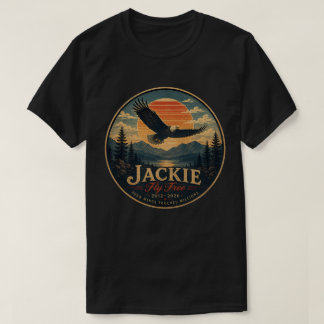 Camiseta Jackie Voar Livre 2012-2026 Tributo à Águia Americ