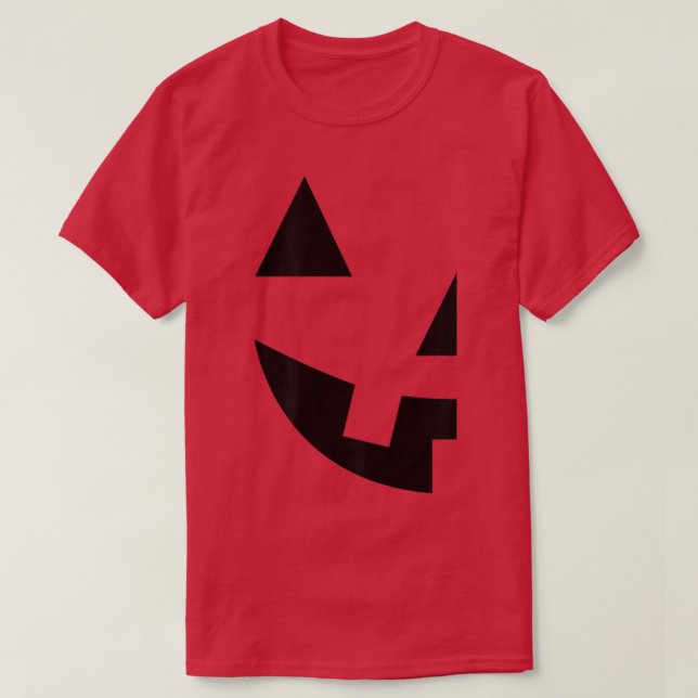 Camiseta JackOLantern Colchete Rosto Impressão Halloween Co (Frente do Design)
