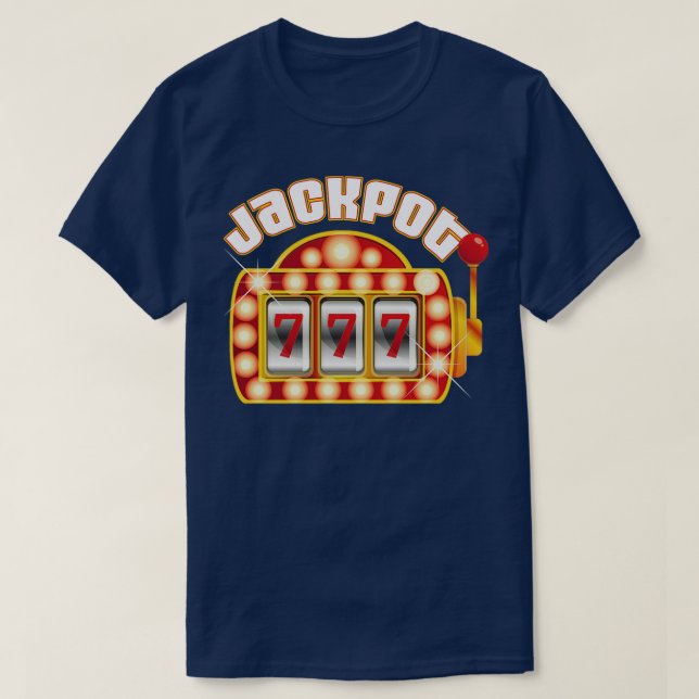 Camiseta Jackpot Gambling Gambler Gamble Machine (Frente do Design)