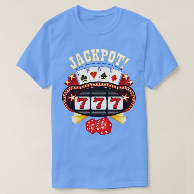 Camiseta Jackpot Gambling Gambler Gamble Player Slot Machin (Frente do Design)