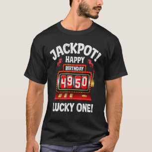 Camiseta Jackpot Happy 50º aniversário Bday Celebrant Slot