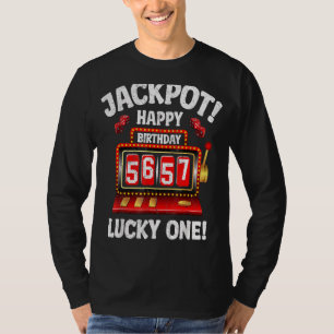 Camiseta Jackpot Happy 57º aniversário Bday Lucky One
