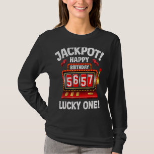 Camiseta Jackpot Happy 57º aniversário Bday Lucky One