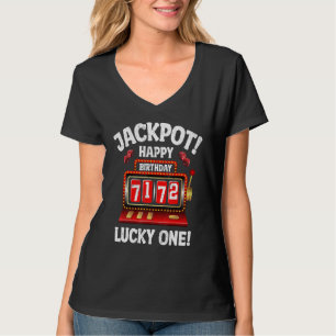 Camiseta Jackpot Happy 72º aniversário festas de festas do 