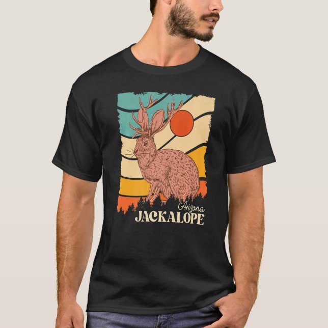 Camiseta Jackrabbit Desert Mountain Cactus Sunshine Arizona (Frente)