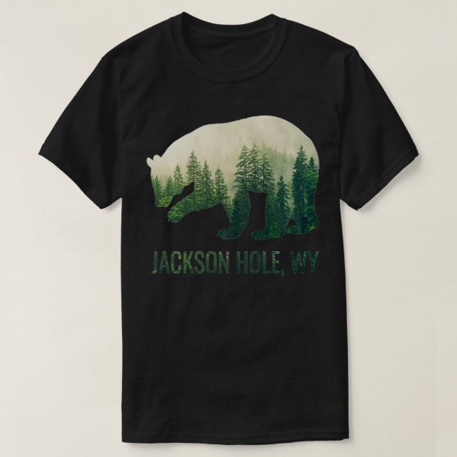 Camiseta Jackson Hole Bear State Of Wyoming Pacific NW Wild (Frente do Design)