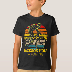 Camiseta Jackson Hole Wyoming Ciclismo de Montanha Retro Mt