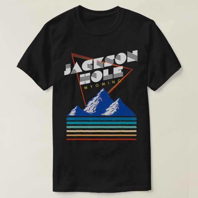 Camiseta Jackson Hole Wyoming EUA Ski Gift (Frente do Design)