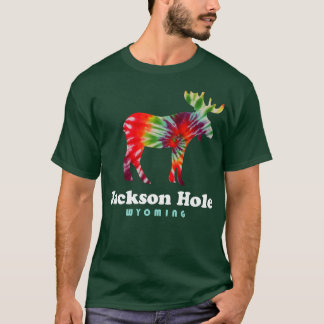 Camiseta Jackson Hole Wyoming Moose Tie Dye Grand Tetons