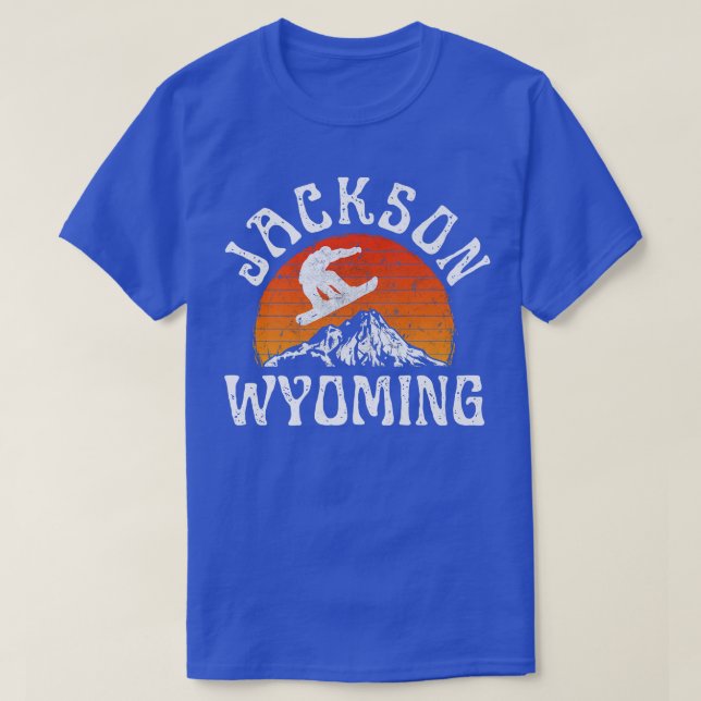 Camiseta Jackson Hole Wyoming Nature Ski Snowboard Mountain (Frente do Design)