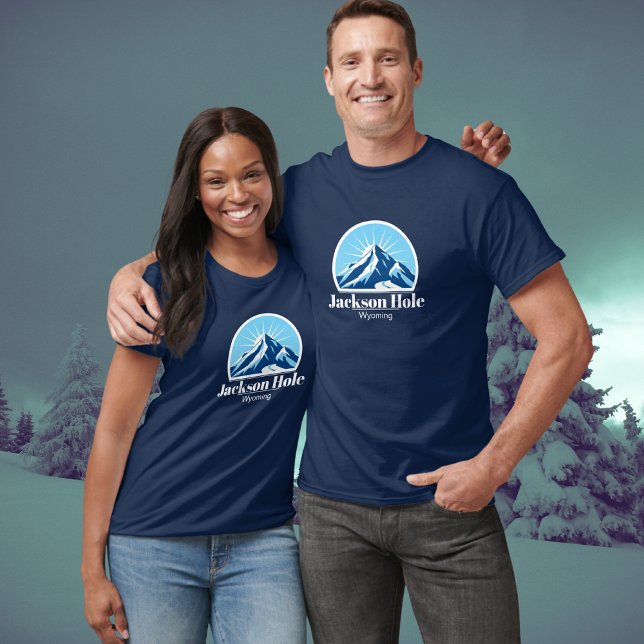 Camiseta Jackson Hole Wyoming resort ski Mountain T-Shirt (Criador carregado)
