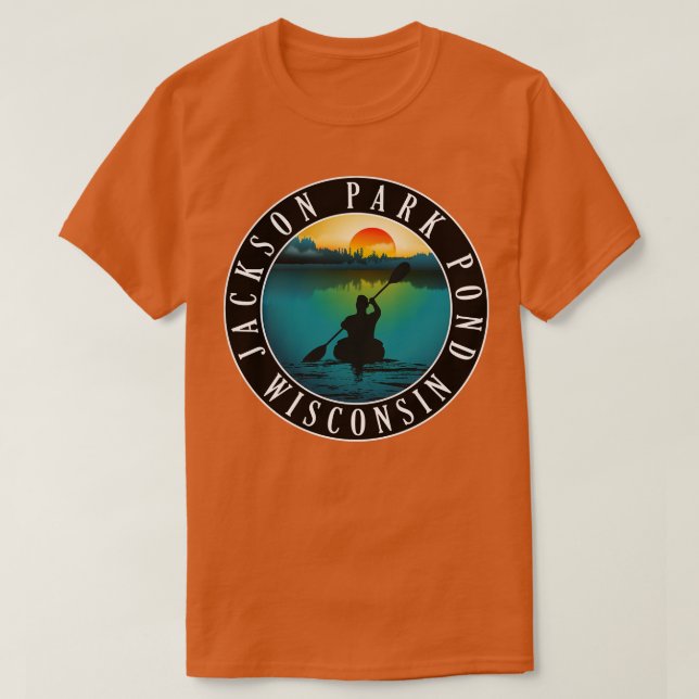 Camiseta Jackson Park Pond Wisconsin Kayaking (Frente do Design)