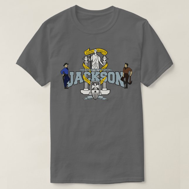 Camiseta Jackson The State State of Wyoming presente (Frente do Design)