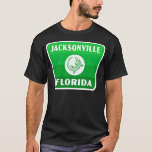 Camiseta Jacksonville Florida Retro Gator Crachá Green