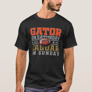 Camiseta Jacksonville Gator No Sábado Jaguar No Domingo