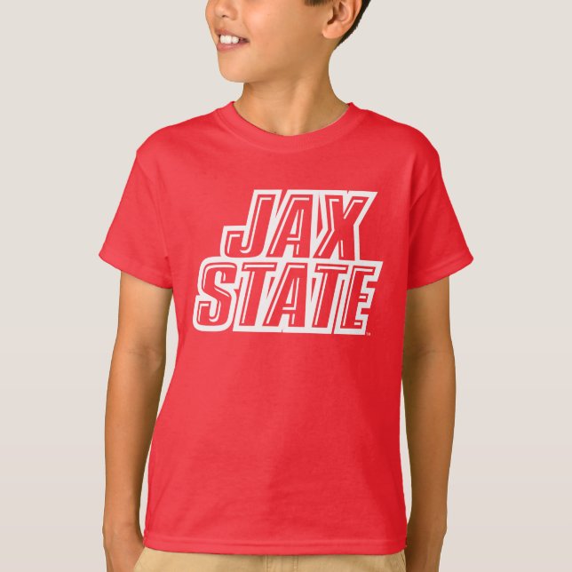 Camiseta Jacksonville State University JAX STATE Logo 4 (Frente)