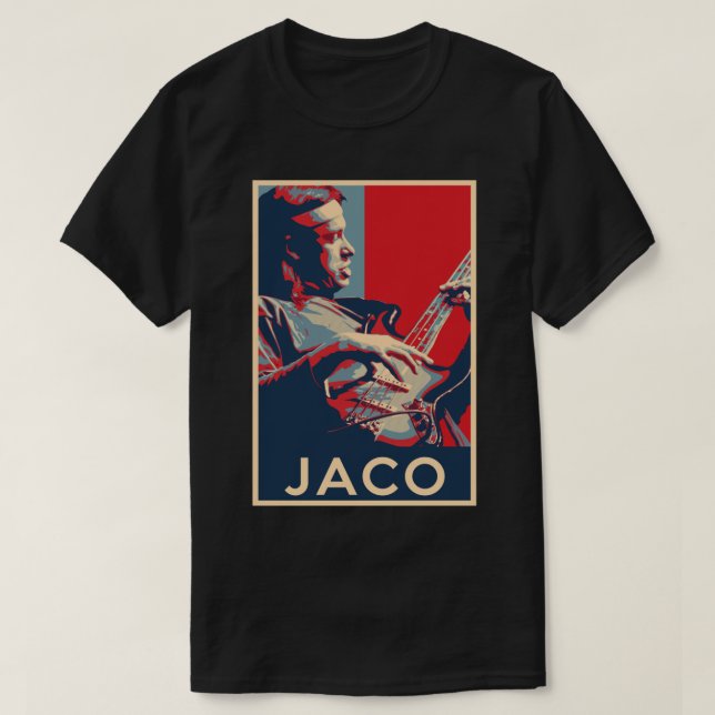 Camiseta Jaco Pastorius Hope Poster - Tamanhos de Jazz Musi (Frente do Design)