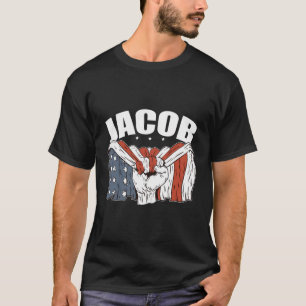 Camiseta Jacob Birthday Nome Patriótico Personalizado U