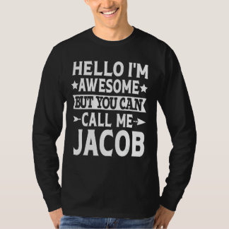Camiseta Jacob - Olá, sou Fantástico Chame-me Primeiro Nome