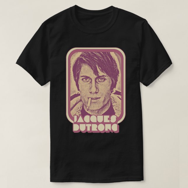 Camiseta Jacques Dutronc Retro Francofilo Design 1 (Frente do Design)