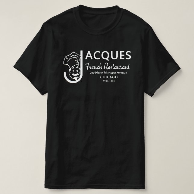Camiseta Jacques French Restaurant, Chicago, Illinois (Frente do Design)
