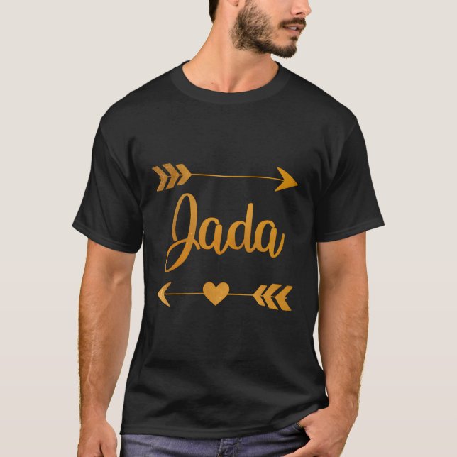 Camiseta Jada Personalizado Nome Engraçado Aniversário Pers (Frente)