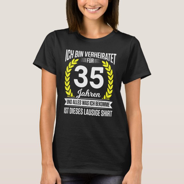 Camiseta Jade Wedding 35th Wedding Anniversário (Frente)