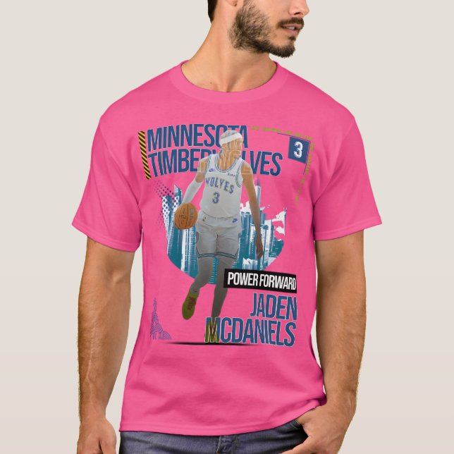 Camiseta Jaden Mcdaniels Basbol Art Timberwolve 1 (Frente)