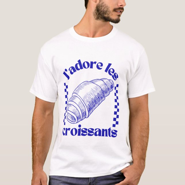 Camiseta J'adore les croissants (Frente)