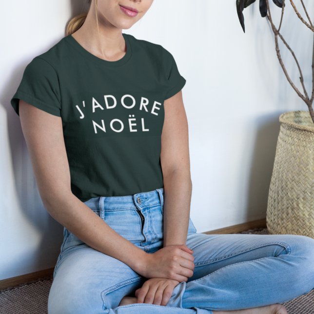 Camiseta J'adore Noel | Modern Love Christmas Trendy Xmas (Criador carregado)