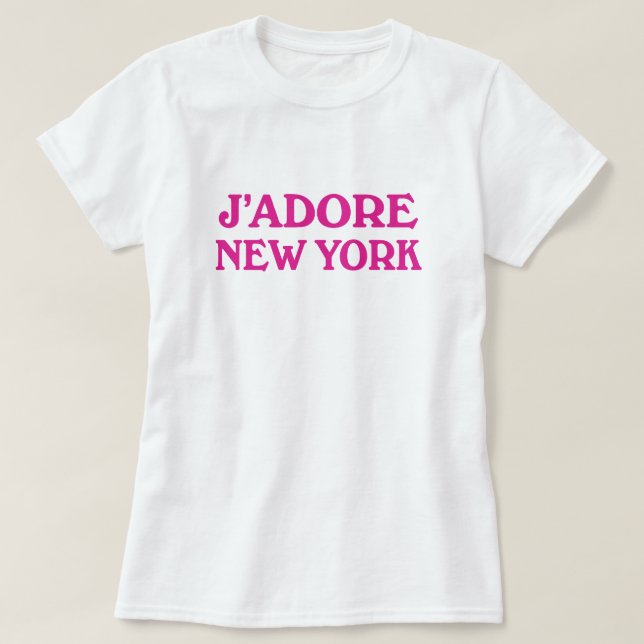 Camiseta J'adore Nova York (Frente do Design)