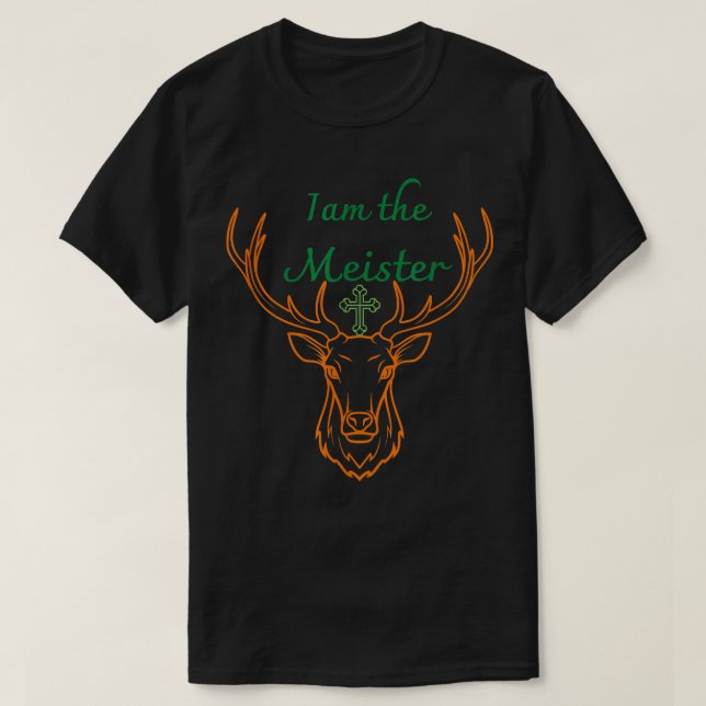 Camiseta Jaegermeister Meister Deer Family Dad Mom Naughty  (Frente do Design)