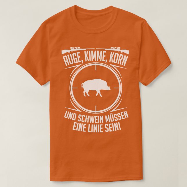 Camiseta jager augen kimme korn und schwein white (Frente do Design)