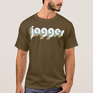 Camiseta Jagger Retro Rainbow Tipografia Estilo Desvanecido