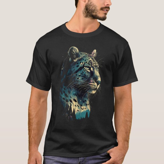 Camiseta Jaguar Big Cat  Print Graphic Art Men Women Kids (Frente)