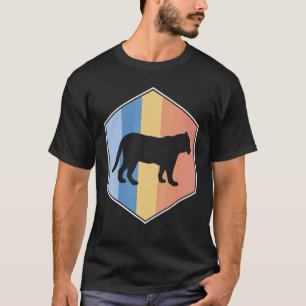 Camiseta Jaguar Com Cores Retroativas Num Hexágono