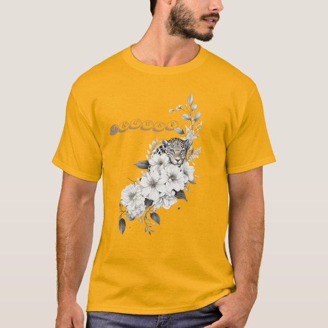 Camiseta Jaguar Floral (Frente)
